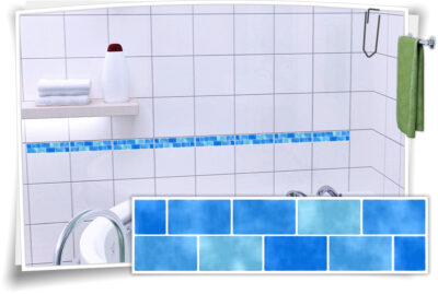 Fliesen-Aufkleber Bild Mosaik Kachel Rot Schwarz Retro Dreiecke Bad WC Deko 