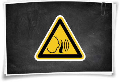 Warnhinweis W038 Warnschild Warnung vor unvermittelt auftretendem Geräusch