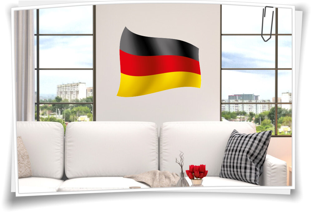 Wandbild Deutschland Flagge Fahne Fußball Sport EM WM – Medianlux-Shop