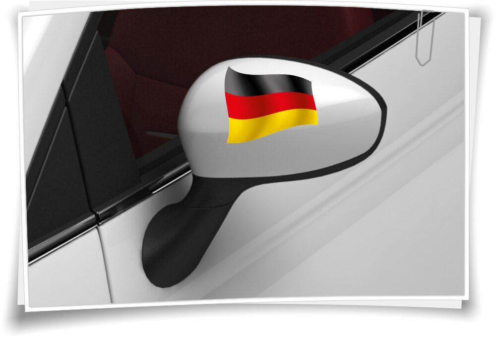 Aufkleber Deutschland-Fahne mit Schrift
