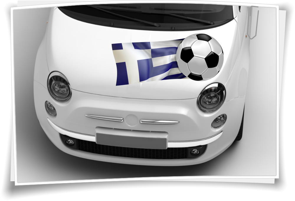 3 Aufkleber 8,5cm Sticker GR Griechenland Fußball EM WM National Flagge Fahne 