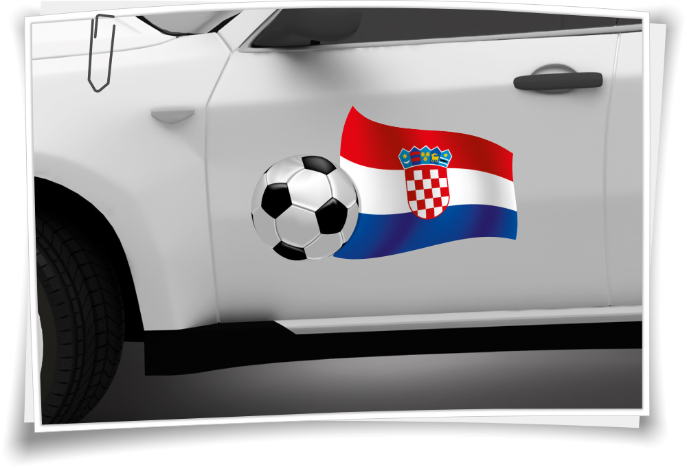 Kroatien Autoaufkleber Flagge Fahne Fußball Aufkleber Sport EM WM –  Medianlux-Shop