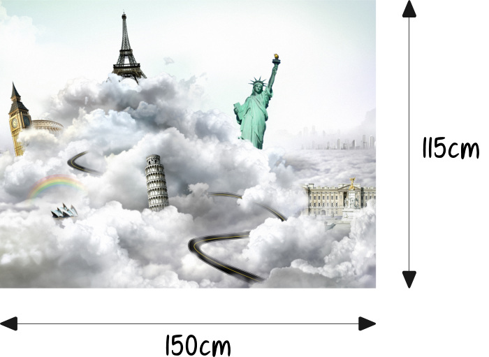 Karte Uhr Atlas Kompass Motorhaube Auto-Aufkleber Steinschlag