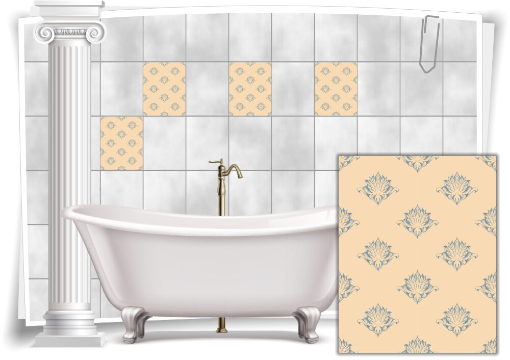 Fliesenaufkleber Fliesen Aufkleber Vintage Nostalgie Retro Shabby Chic Alt Kuche Bad Wc Deko Medianlux Shop
