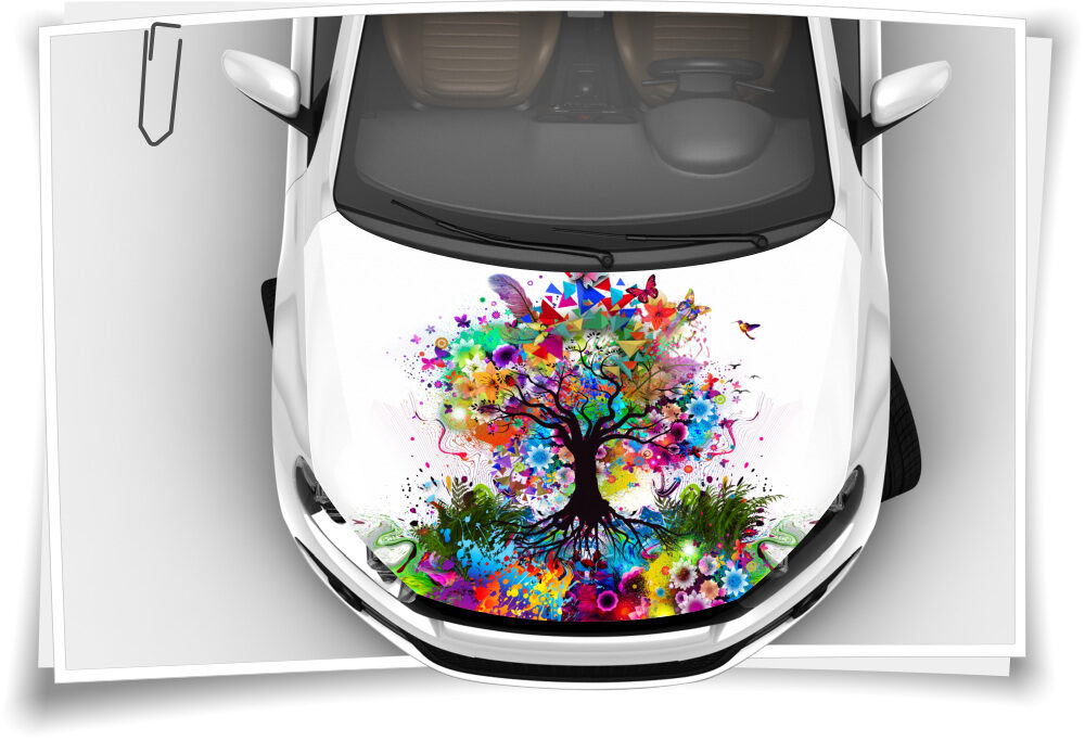 Bunt Flora Baum Blumen Motorhaube Auto-Aufkleber Steinschlag-Schutz-Folie  Airbrush Tuning – Medianlux-Shop