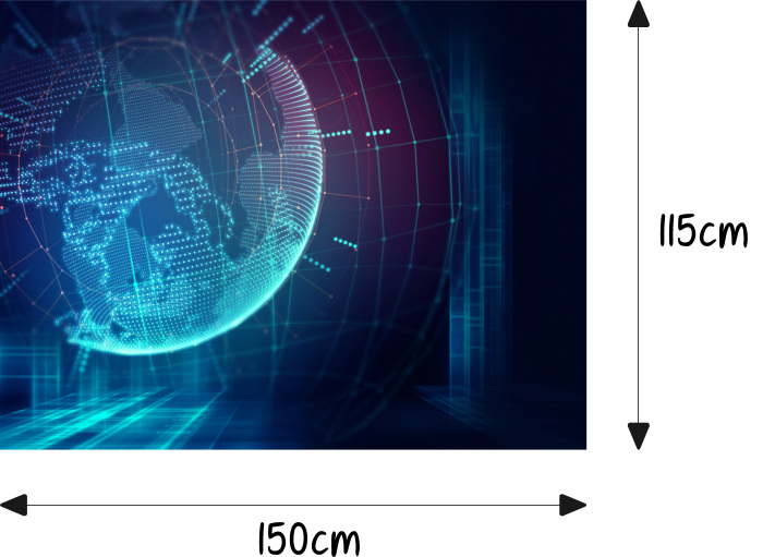 Digital Welt Blau IO Motorhaube Auto-Aufkleber Steinschlag-Schutz-Folie  Airbrush