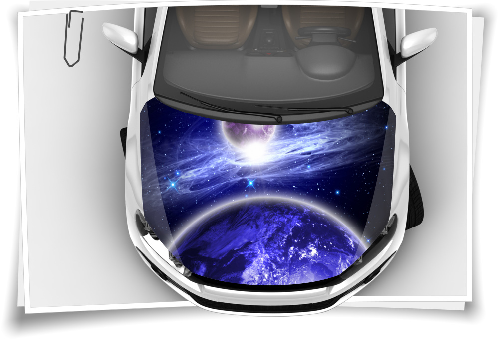 Erde Planet Weltall Asteroid Motorhaube Auto-Aufkleber Steinschlag-Schutz- Folie Airbrush Tuning – Medianlux-Shop