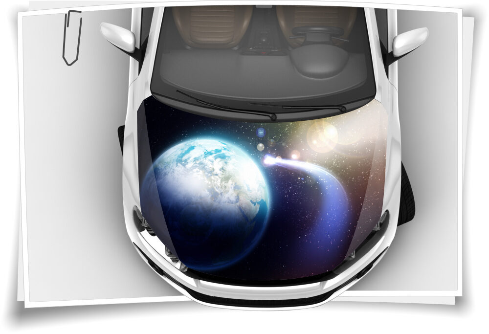 Erde Planet Weltall Motorhaube Auto-Aufkleber Steinschlag-Schutz-Folie  Airbrush Tuning – Medianlux-Shop