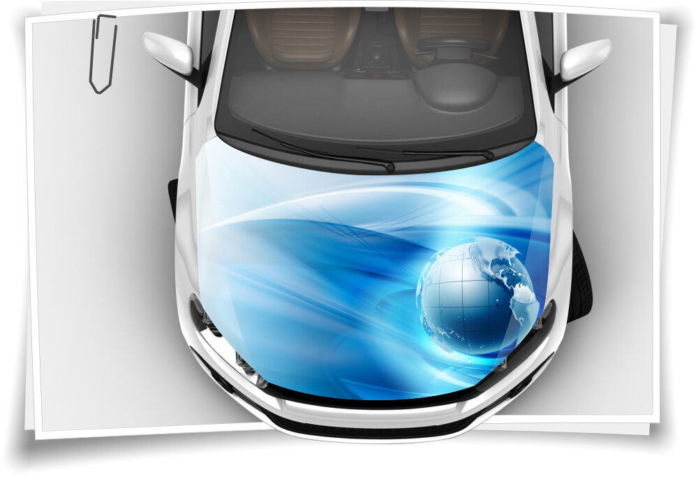Erde Welt Global Blau Motorhaube Auto-Aufkleber Steinschlag-Schutz