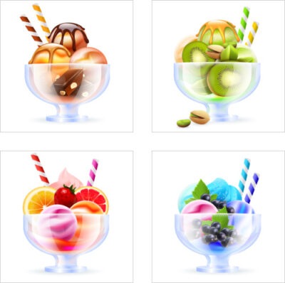 Fliesenaufkleber Eis Früchte Obst Aufkleber Fliesen Kachel Dekor Küche Bad WC