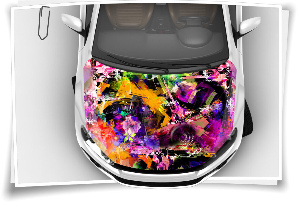 Mix Abstrakt Blumen Bunt Motorhaube Auto-Aufkleber Steinschlag-Schutz-Folie  Airbrush Tuning – Medianlux-Shop