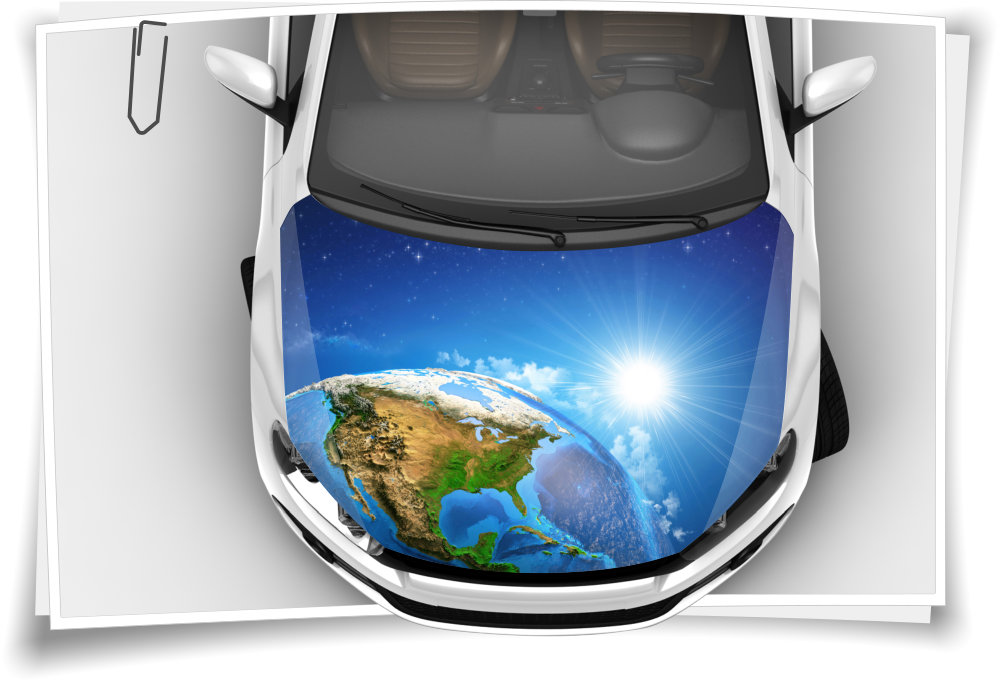 Erde Planet Weltall Sonne Motorhaube Auto-Aufkleber Schutz-Folie Tuning  Sport