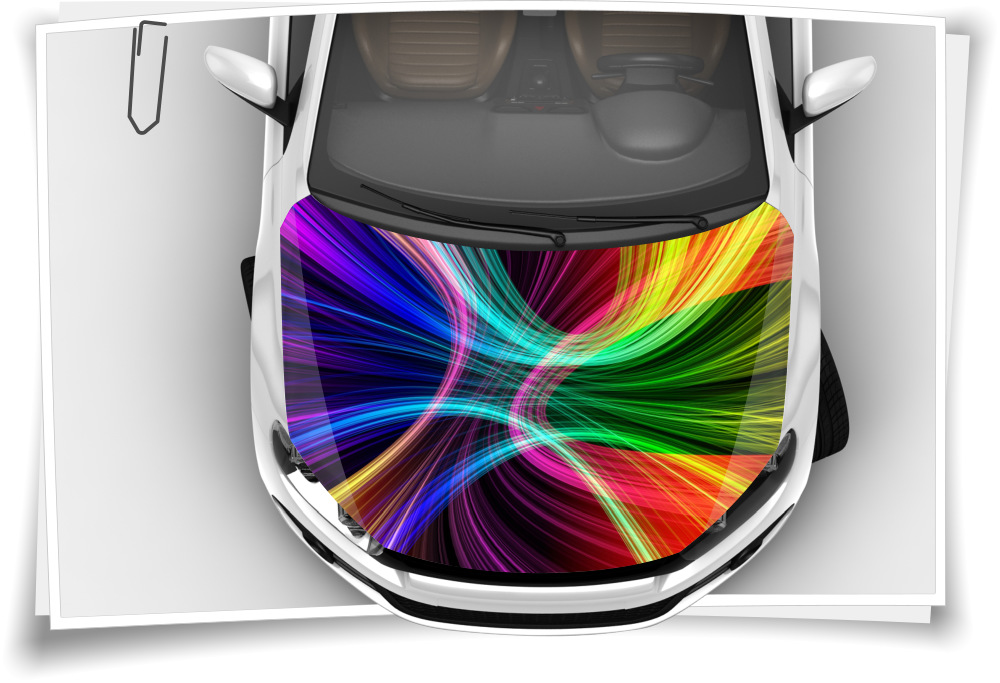 Farben Digital Bunt Motorhaube Auto-Aufkleber Steinschlag-Schutz