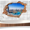 3D-Fliesen-Bilder Skyline Dubai Fliesen-tattoo Wolkenkratzer