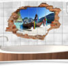 Fliesen-tattoo Schlafzimmer 3D Wanddurchbruch Hawaii Traum-Sand-Strand