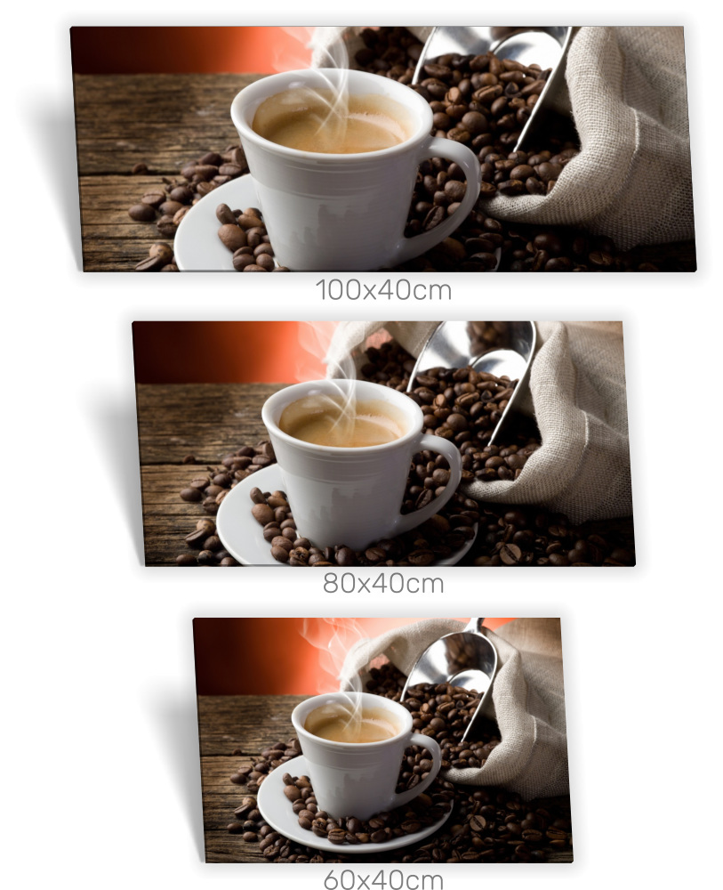 Leinwand Bild Keilrahmen Bild Kaffee Tasse Kaffee Bohnen Fruhstuck Design Braun Medianlux Shop