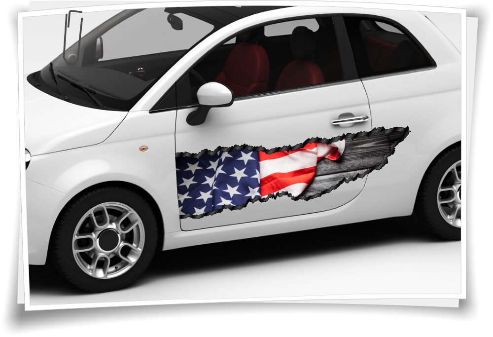 Aluminium Nationalen Flagge Auto Aufkleber Für Chrysler 200 300C