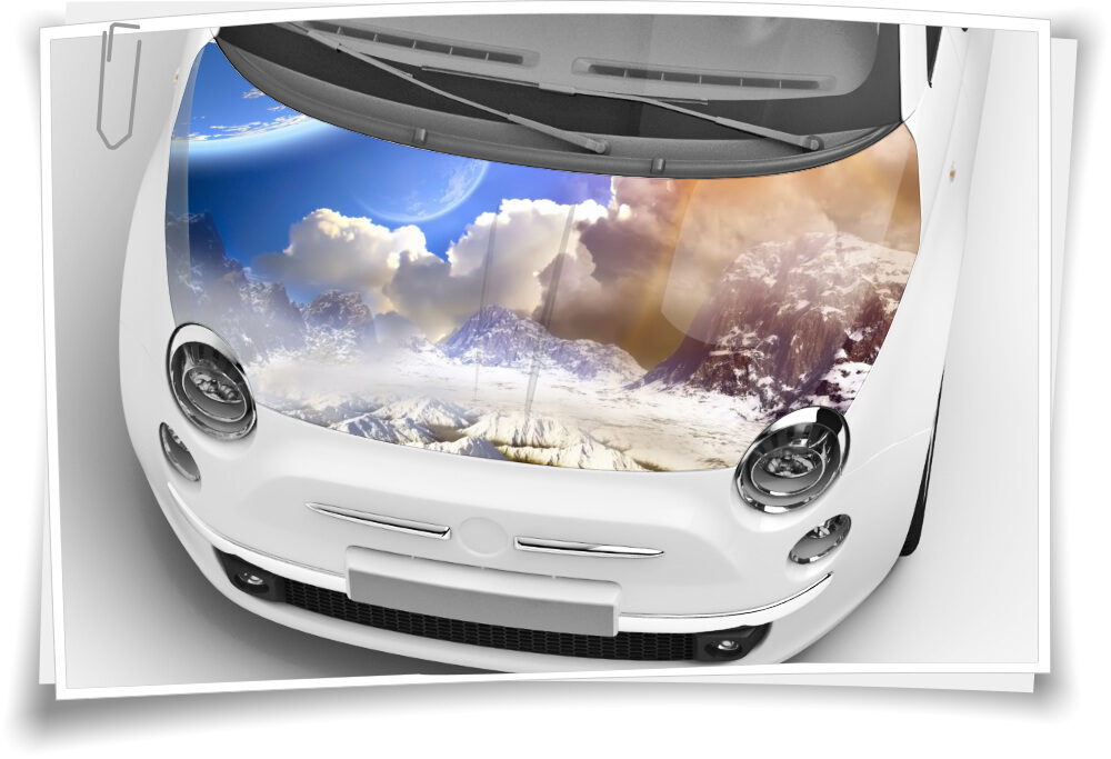 Weltall Berge Motorhaube Auto-Aufkleber Steinschlag-Schutz-Folie Airbrush  Tuning – Medianlux-Shop