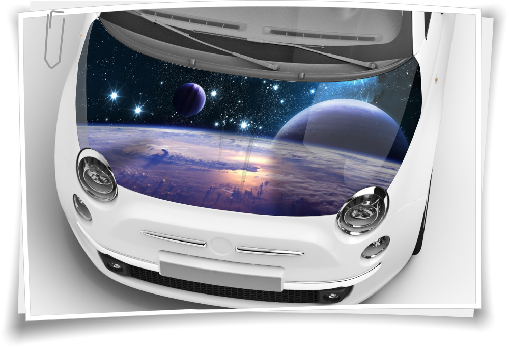 Weltall Planet Motorhaube Auto-Aufkleber Steinschlag-Schutz-Folie Airbrush  Tuning – Medianlux-Shop