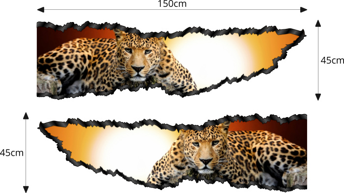 Auto-Aufkleber Seitenstreifen Leopard Augen Afrika Wildnis