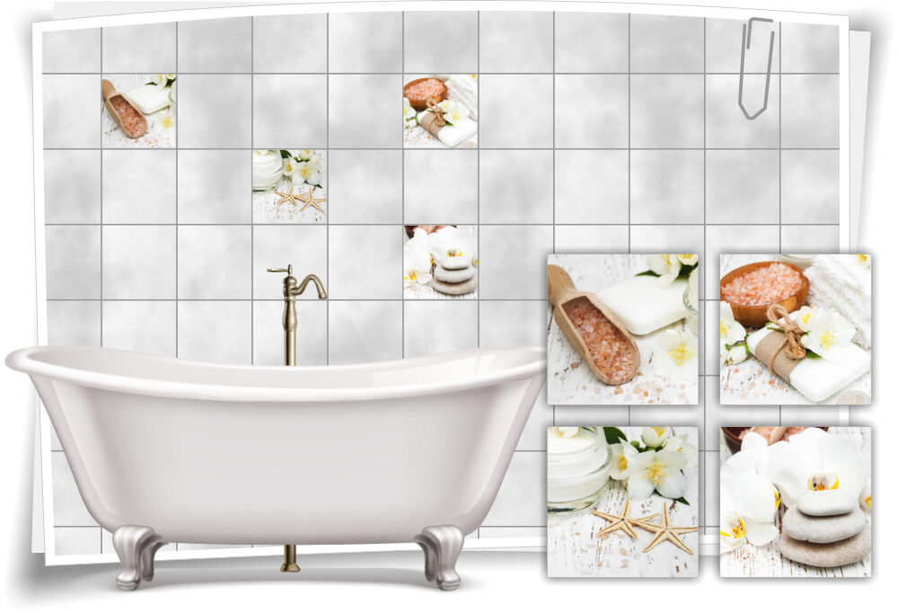 Fliesenaufkleber Fliesenbild Fliesen Aufkleber Sticker Badezimmer Bad Küche Deko 