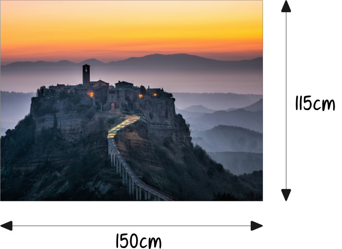 Motorhaube Auto-Aufkleber Civita di Bagnoregio Italien Alt-Stadt