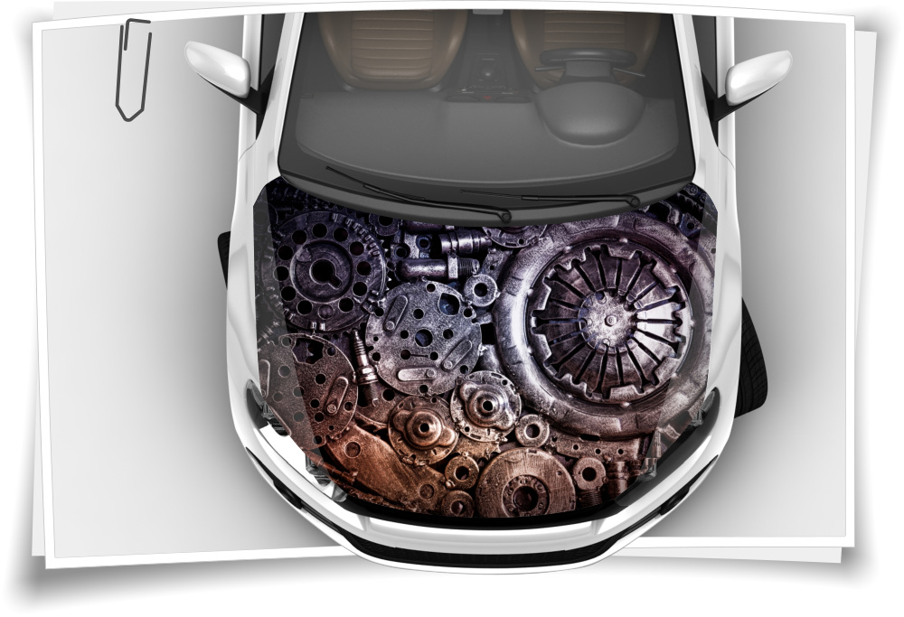 Motorhaube Auto-Aufkleber Steampunk Technik Entwicklung Stahl  Steinschlag-Schutz-Folie Airbrush Tuning – Medianlux-Shop