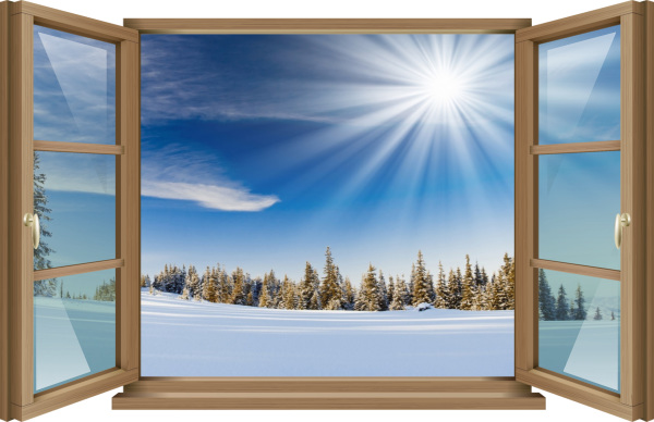 Wand-Tattoo Wand-Bild Fenster Landschaft Schnee Winter Sonne Wald Natur  Aufkleber Folie Deko – Medianlux-Shop