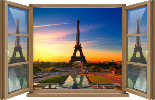 Wand-Tattoo Wand-Bild Fenster Eiffelturm Paris Frankreich Denkmal Aufkleber  Folie Deko – Medianlux-Shop