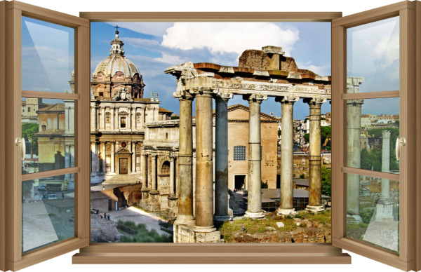 Wand-Tattoo Wand-Bild Fenster Forum Romanum Rom Reisen Urlaub Aufkleber  Folie Deko – Medianlux-Shop